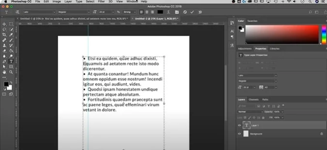 How To Add Bullet Points in Photoshop (1)