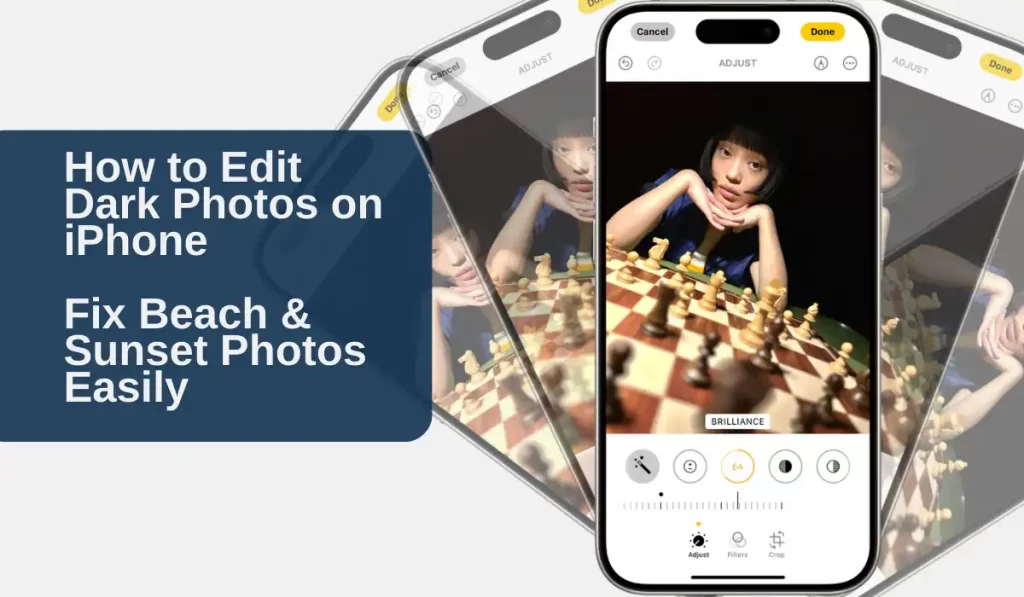how to edit dark photos on iphone