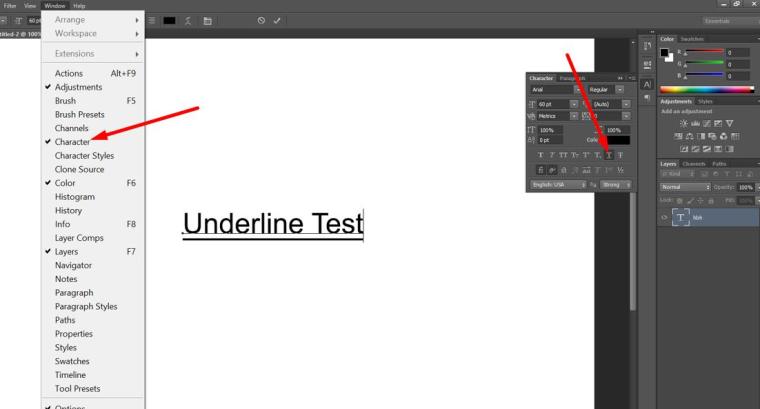 how to underline text